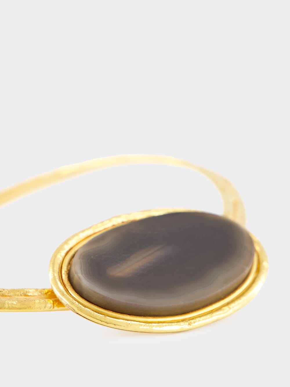 Gold Dakota Agate Pendant