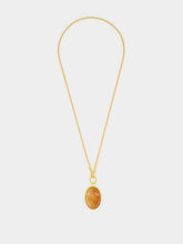 Sylvia Toledano Gold Talisman Jasper Pendant Necklace