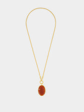 Sylvia Toledano Gold Talisman Jasper Pendant Necklace