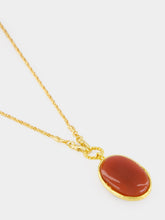 Sylvia Toledano Gold Talisman Jasper Pendant Necklace