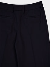 Prada Navy Old-Wash Gabardine Pants with Brooch