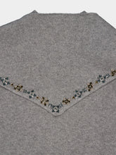 Prada Grey Cashmere Embellished Crewneck Sweater
