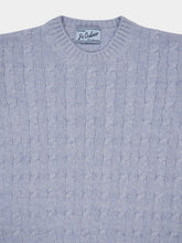 Prada Sapphire Blue Cable-Knit Cashmere Sweater