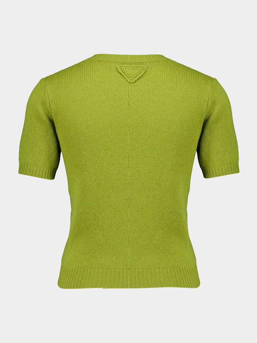 Pistachio Green Cashmere Short-Sleeve Sweater