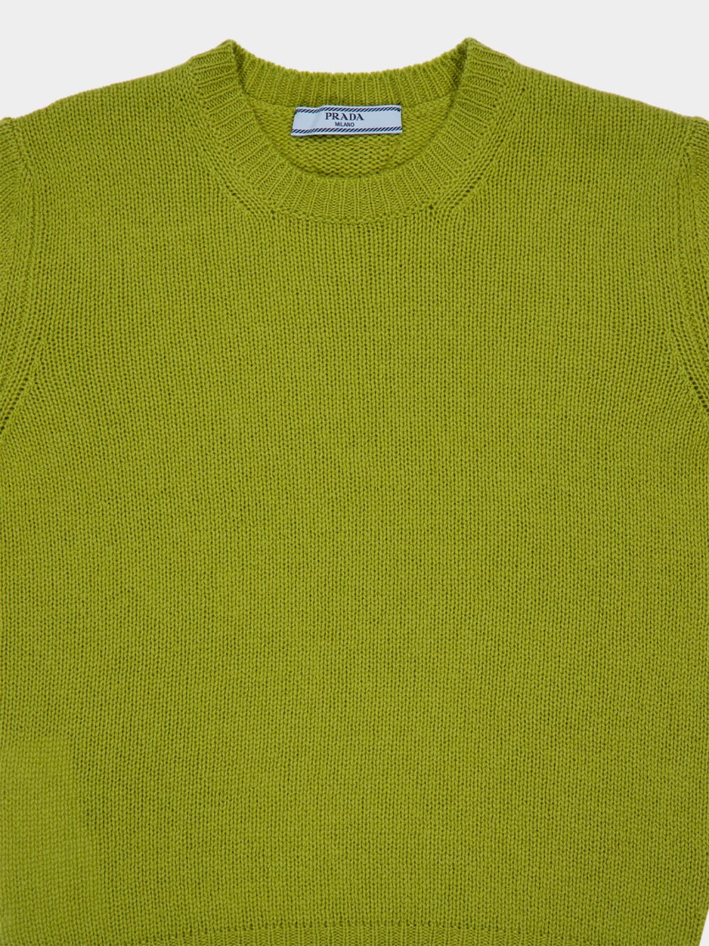 Pistachio Green Cashmere Short-Sleeve Sweater