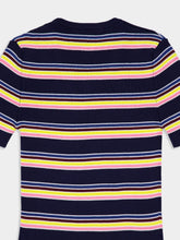 Prada Striped Short-Sleeve Cotton Pullover