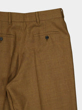 Prada Tobacco Brown Virgin Wool Wide-Leg Trousers
