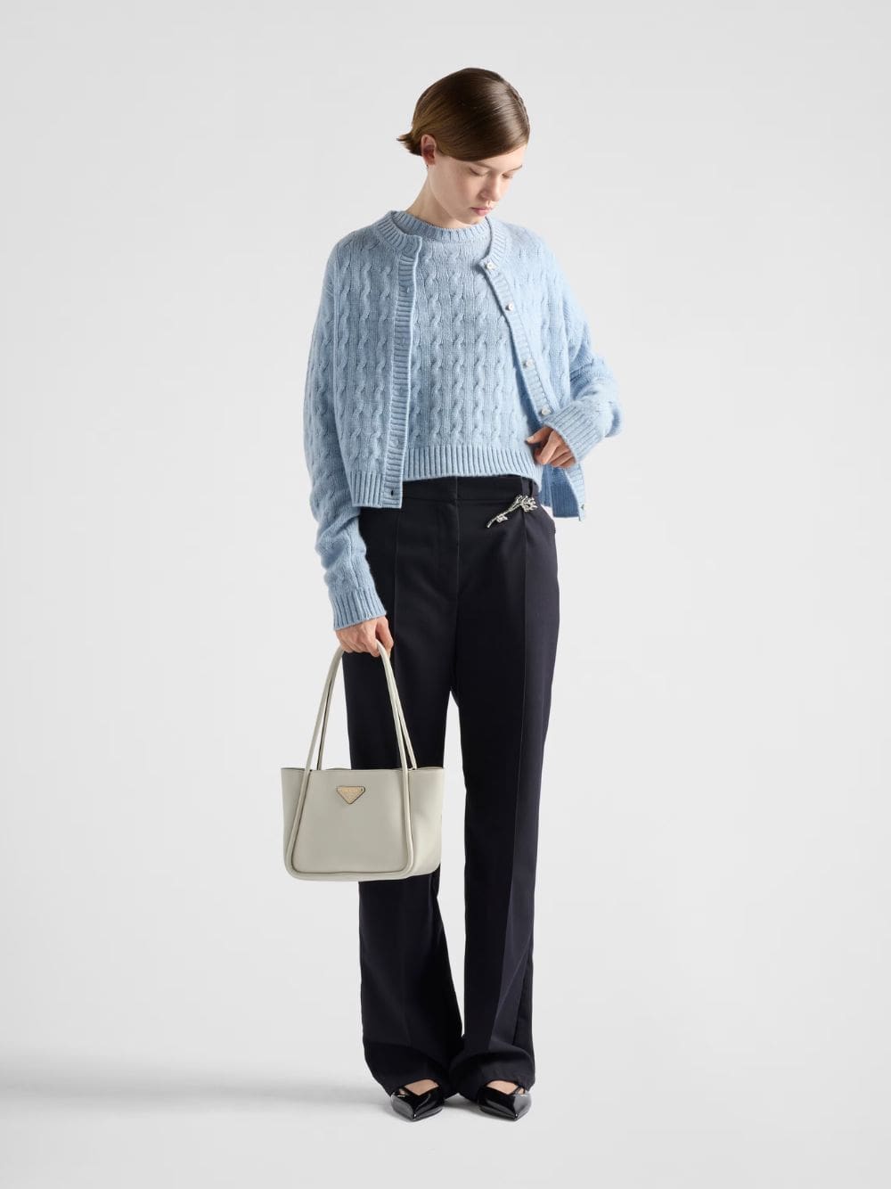 Light Blue Re-Cashmere Cardigan