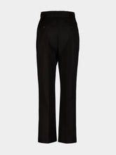 Prada Black Compact Wool Gabardine Trousers