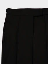 Prada Black Compact Wool Gabardine Trousers