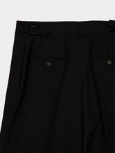Prada Black Compact Wool Gabardine Trousers