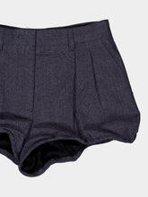 Prada Anthracite Gray Grisaille Wool Shorts