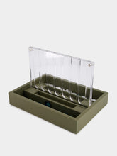 Hector Saxe Paris Khaki Clair Leather Connect 4 Game