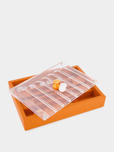 Hector Saxe Paris Orange Leather Connect 4 Game