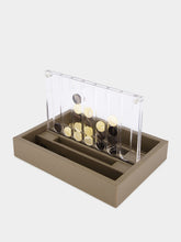 Hector Saxe Paris Taupe Leather Connect 4 Game