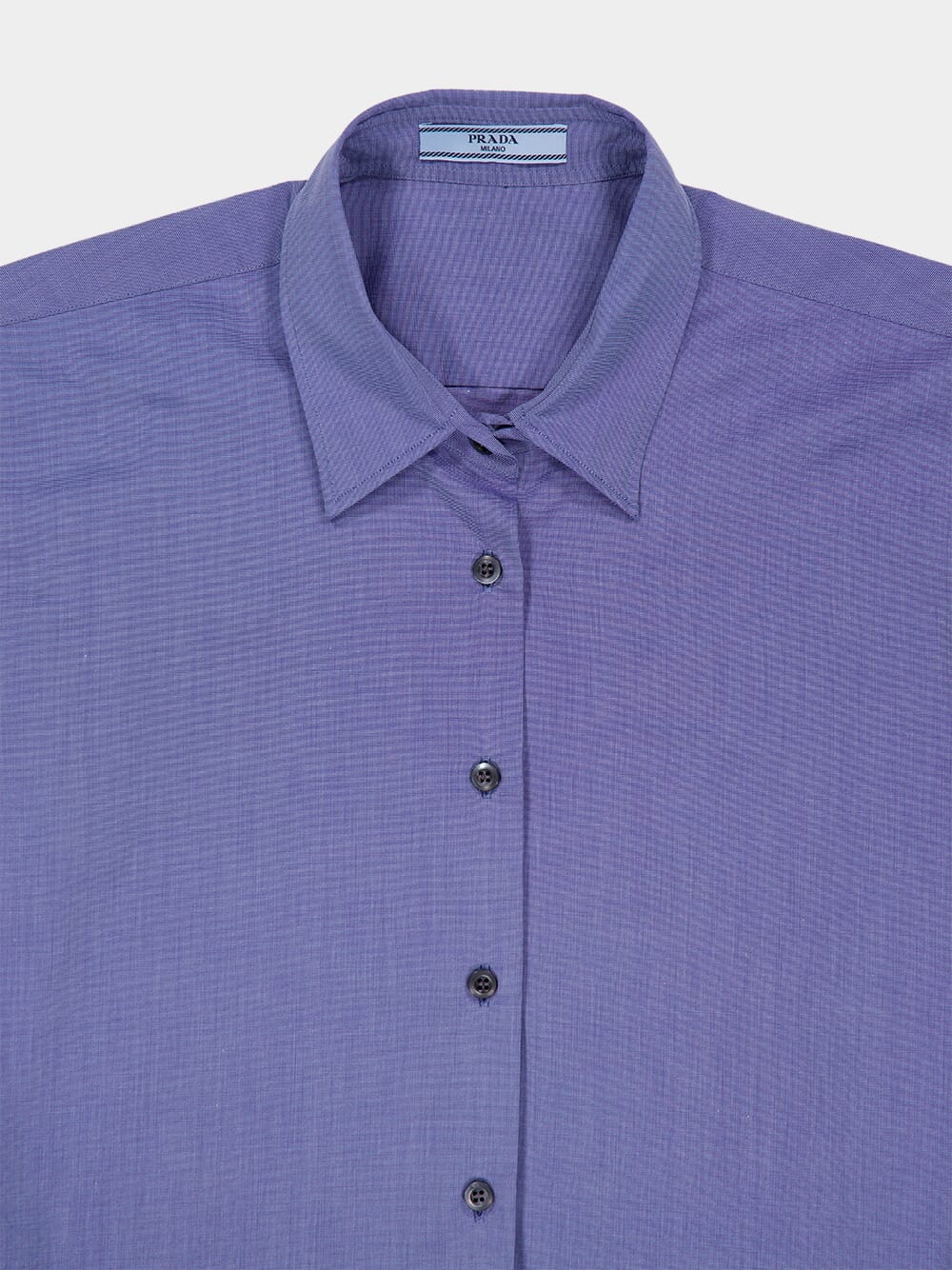 Baltic Blue Button-Up Cotton Shirt