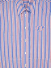 Prada Striped Poplin Shirt in Sapphire Blue