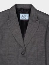 Prada Ardesia Virgin Wool Single-Breasted Blazer