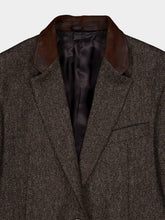 Prada Ebony Chevron Wool Single-Breasted Jacket