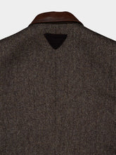 Prada Ebony Chevron Wool Single-Breasted Jacket