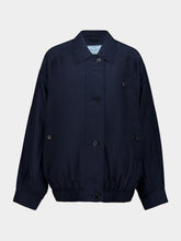 Prada Blue Buttoned Silk Jacket