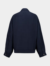 Prada Blue Buttoned Silk Jacket