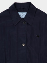 Prada Blue Buttoned Silk Jacket