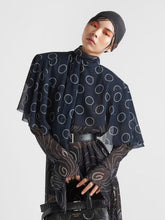 Prada Dots Print Silk Cape