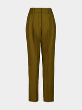 Balmain Brown Regular Fit Wool Twill Trousers
