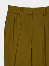 Balmain Brown Regular Fit Wool Twill Trousers