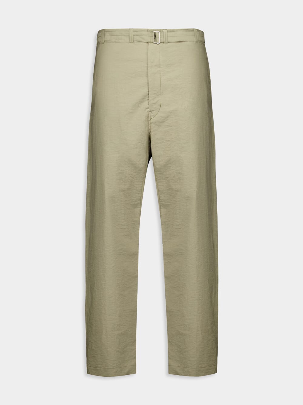 Dusty Khaki Belted Carrot Pants