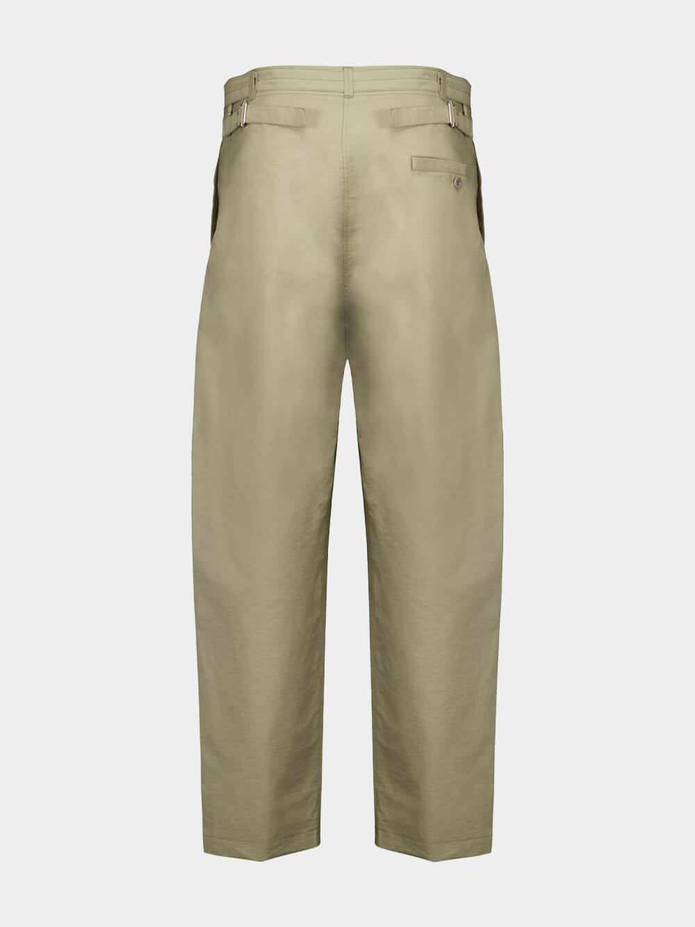 Dusty Khaki Belted Carrot Pants