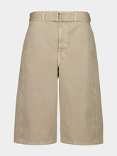 Lemaire Natural Beige Twisted Heavy Denim Shorts
