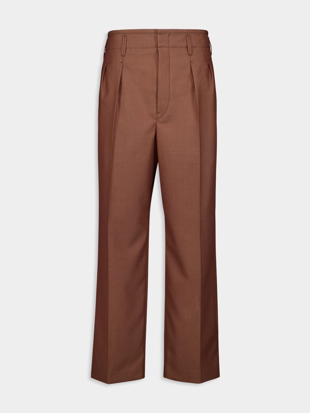 Brown Pleated Pants