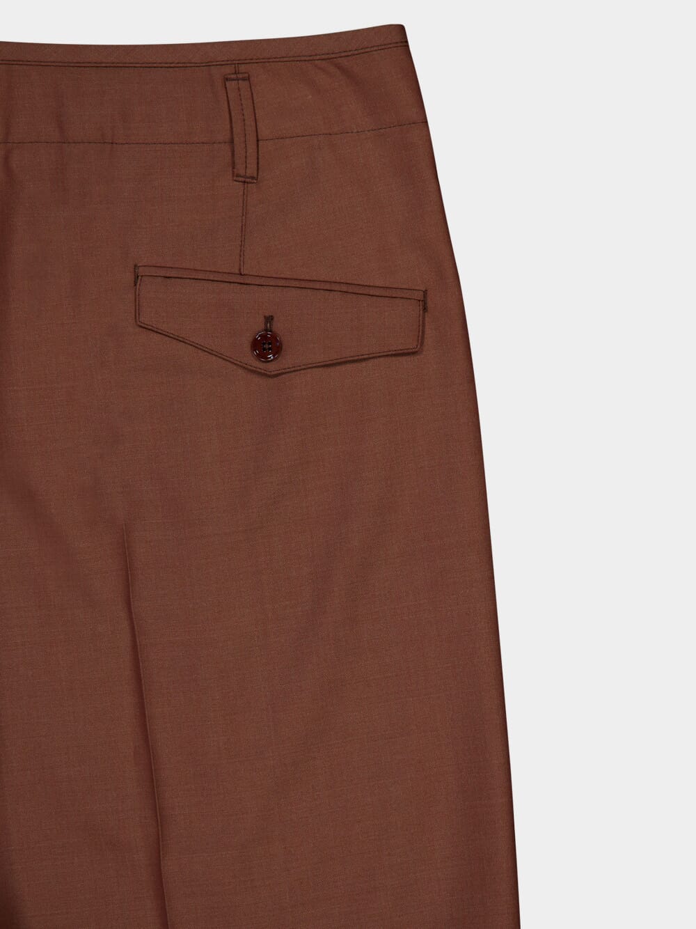 Brown Pleated Pants