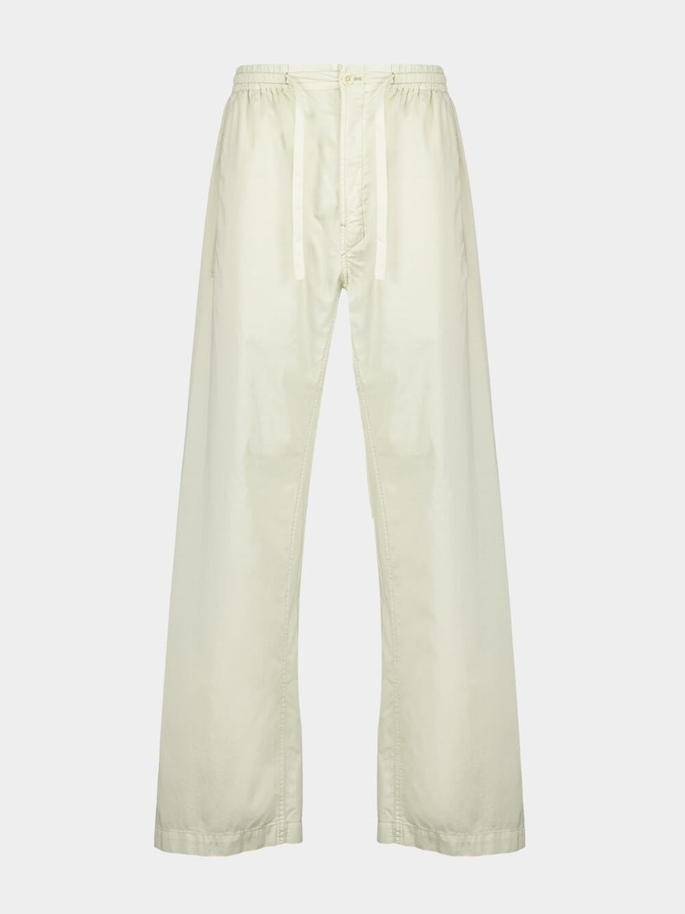 Cream Multi-Topstitch Taekwondo Pants