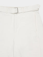 Lemaire Milk White Twisted Belted Denim Pants