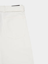 Lemaire Milk White Twisted Belted Denim Pants