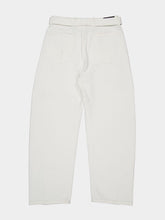 Lemaire Milk White Twisted Belted Denim Pants