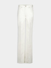 Tom Ford White Stretch Twill Denim Flare Pants