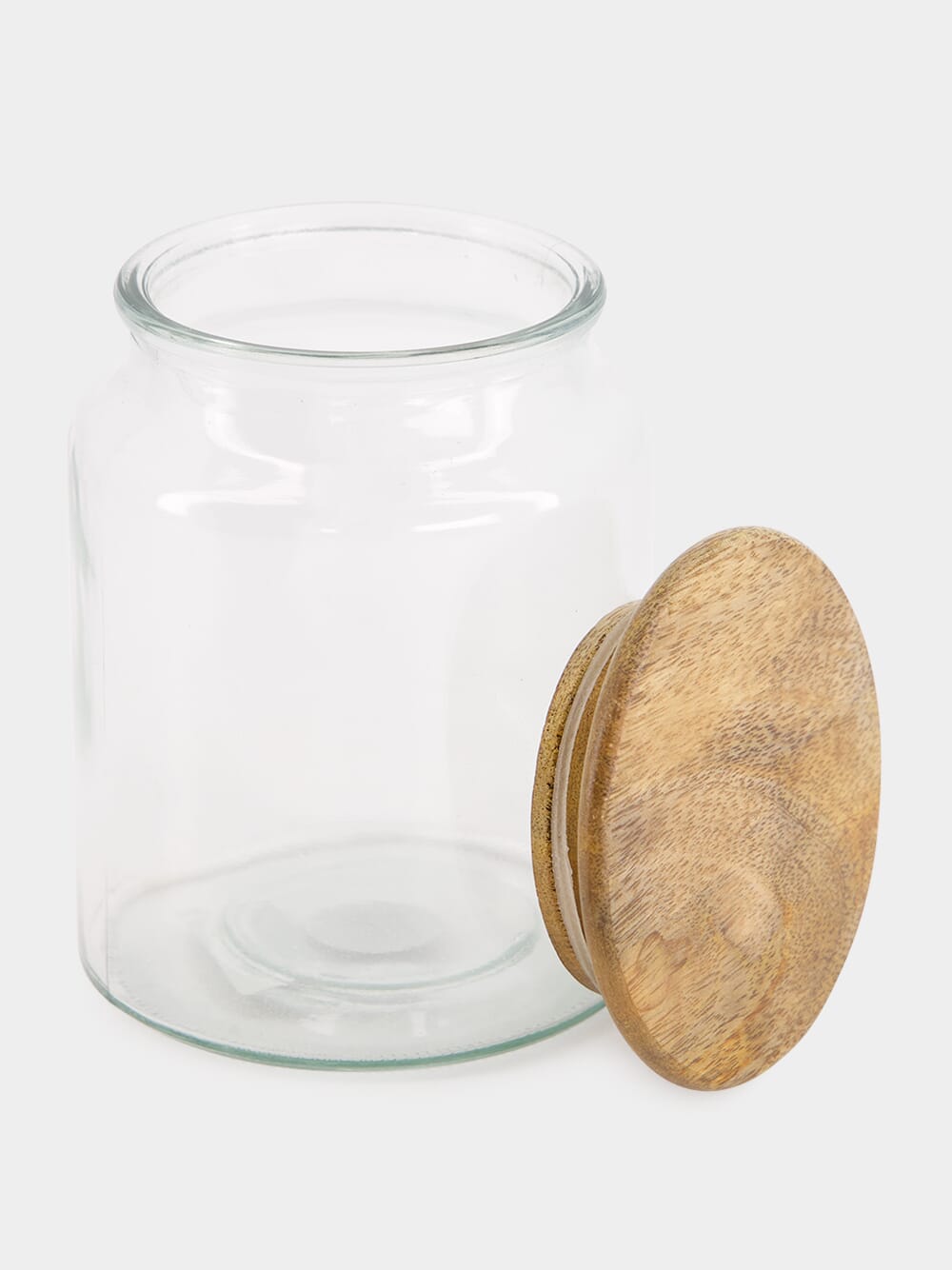 Glass Jar With Wooden Lid