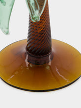 Gordiola Hand-Blown Green and Topaz Palm Tree Sculpture
