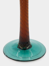 Gordiola Hand-Blown Green and Topaz Tall Palm Tree Sculpture