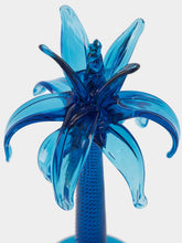 Gordiola Hand-Blown Turquoise Palm Tree Sculpture