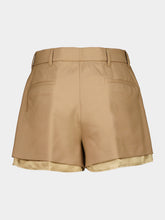 Marni Biscuit Brown Wool Shorts with Exposed Lining