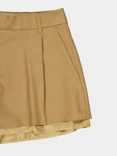 Marni Biscuit Brown Wool Shorts with Exposed Lining