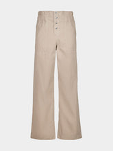 Marni Beige Cotton Nylon Paperbag Trousers