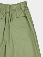 Marni Pale Mint Green Pleated Canvas Trousers