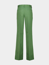 Marni Lawn Green Straight-Leg Wool Trousers