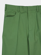 Marni Lawn Green Straight-Leg Wool Trousers